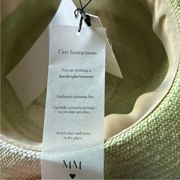 Anthropologie x Modern Monarchie Bicolor Straw Hat / Green  display picture 3